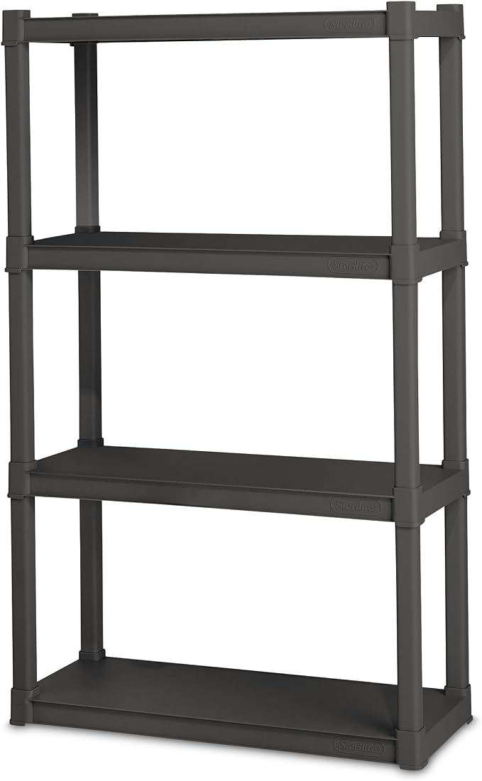 Sterilite 2-Pack 4 Shelf Unit, Heavy-Duty Shelving Storage and Utility Rack - Image 9