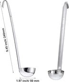 meekoo 3 Pieces Stainless Steel Ladle Soup Handle Ladle - Image 4