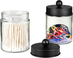 SheeChung 3-Pack Black Glass Apothecary Jars - Image 6