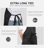 Syntus 12 Pack Bib Apron, Unisex Aprons Adjustable Waterdrop Resistant - Image 6