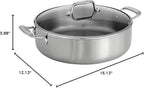 Tramontina Tri-Ply Clad Stainless Steel 6-Quart Braiser Pan - Image 9