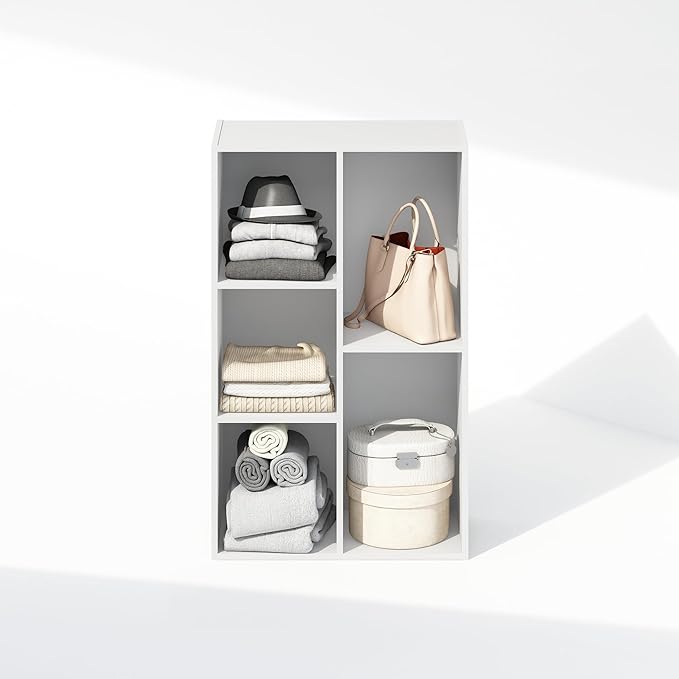 Furinno Reed Closet Organizers and Storage, 5-Cube Reversible Closet Shelves - Image 4