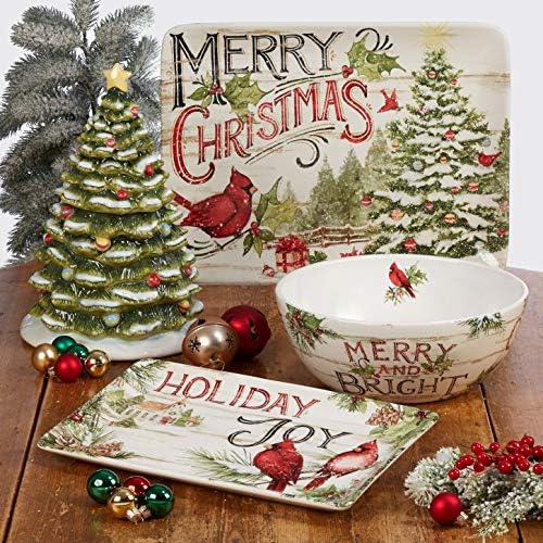 Evergreen Christmas 16 oz Ceramic Mugs Set of 4 Holiday Cardinal Design with Festive Sayings Durable Stoneware Drinkware for Hot Cocoa, Coffee, Tea & Winter Gifting (Pack of 3) - Image 5