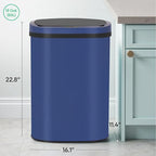 BestOffice 13‑Gallon Automatic Sensor Trash Can, Deep Blue – 50 L Touchless - Image 7
