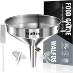 Large Stainless Steel Funnel, Walfos Kitchen Funnel by Walfos