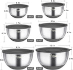 Wildone Mixing Bowls with Airtight Lids, 3 Grater Attachments, Measurement - Image 2