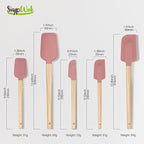 Silicone Spatula Set, Food Grade Rubber Spatula-5 Piece Nonstick Rubber Spatulas - Image 2