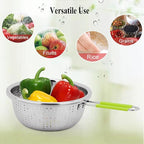 Stainless Steel Perforated Colander Strainer - Image 4