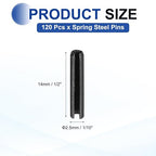 MECCANIXITY 120Pcs Slotted Split Roll Pins 1/10 Inch Dia. 1/2 Inch Length 65Mn - Image 2