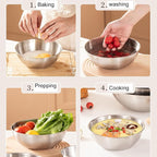 Stainless Steel Salad Bowls Set - Image 2