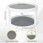 Lazy Susan Organizer, 2 Tier Non Skid Spice Rack Turntable, 360 Degree Rotating - Image 3