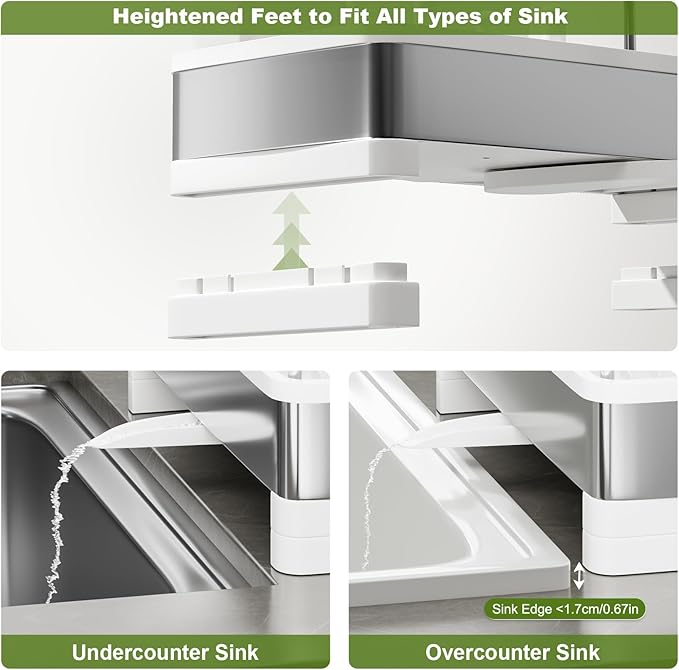Ewaiira Stainless Steel Sink Caddy, Sponge Holder - Image 5