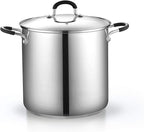 Cook N Home 4-Piece Stainless Steel Pasta Cooker Steamer Multipots, 12 Quart - Image 5