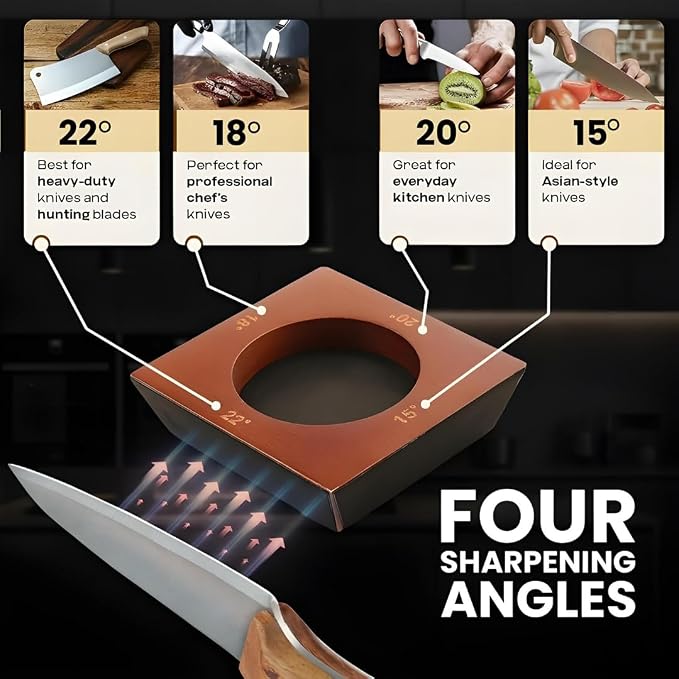 4 Angles High Carbon Stainless Steel Rolling Knife Sharpener - Image 6