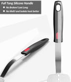 Stainless Steel Spatula, Flexible Metal Slotted Turner - Image 5