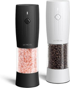Ultrean Salt and Pepper Grinder Set, USB-C Rechargeable Automatic Pepper by Ultrean