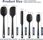 ChefAide 5 Pieces Silicone Spatula Set, Food Grade Rubber Spatula, Upgrade - Image 2