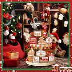 Funnymoom 17 Pcs Christmas Tiered Tray Decor Gingerbread Man Tray Decor Set - Image 6