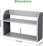 ROMGUAR CRAFT 2 Tier Bamboo Spice Rack, Countertop or Wall Mounting Wood Spice - Image 3