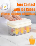 Brigii Ice Cube Tray with Lid&Bin, Ice Cube Mold with 56 Cubes, Stackable Ice - Image 3