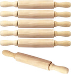 BILLIOTEAM 6 Pack 8 Inch Mini Wood Rolling Pin, Small Wooden Rollers by Unknown