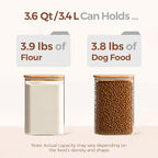 ComSaf 3.6Qt Glass Food Storage Containers, Cereal Storage Containers - Image 3