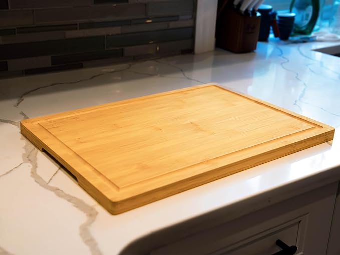 Bamboo Cutting Board for Kitchen, Wooden Chopping Block - Image 6