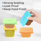 Baby Food Lids Compatible with Gerber Food Containers, BPA Free Silicone Baby - Image 3