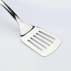 Brushed Slotted Stainless Steel Turner, Non-Slip Spatula - Image 3