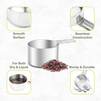 1PCS 1Cup Single Measuring Cup, Etched Inner Scale Stainless Steel Measure Scoop - Image 5
