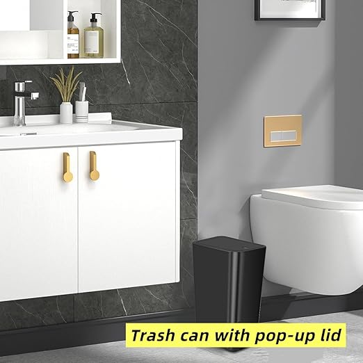 Compact Push-in Trash Can with Lid - Image 6