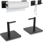 Paper Towel Holder Black Magnetic Mount Paper Tower Bar by GBESTWOOW