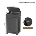 Povrgive Wood Trash Can Cabinet, 13 Gallon Hidden Kitchen Garbage Can - Image 2
