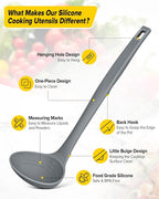 Silicone Pasta Fork and Soup Ladle Set, Heat Resistant Non Stick Kitchen - Image 2