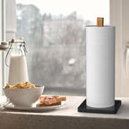 Buruis Wood Paper Towel Holder, Marble Base Modern Decorative Countertop - Image 9