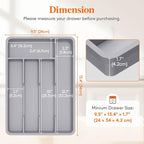 Lifewit Silverware Drawer Organizer Tray, Plastic Cutlery Storage - Image 2