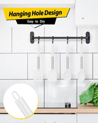 Pack of 4 Silicone Cooking Utensils Set, Non Stick Large Solid Spatulas - Image 6