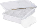 Host Ice Cube Tray with Lid, Makes 15 1.25" Cubes, Durable Silicone Trays by HOST