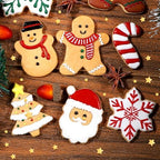 Christmas Cookie Cutters - 18 Pcs Holiday Cookie Cutter Set - Santa Face, Christmas Tree, Snowflake, Gingerbread Men, Snowman and Candy Cane Shapes Cookie Molds for Winter Holiday DIY Baking - Image 3