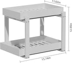 APRTAT 2 Pack Under Sink Organizer, Bamboo Wooden 2-Tier Pull-Out Storage - Image 5