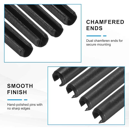 MECCANIXITY 120Pcs Slotted Split Roll Pins 3/50 Inch Dia. 11/16 Inch Length - Image 3