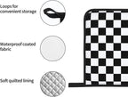 Checkered Black and White Plaid Oven Mitts and Pot Holders Set of 4, Heat - Image 7