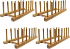 INNERNEED Bamboo Wooden Plate Racks Dish Stand Holder Kitchen Storage Cabinet by INNERNEED