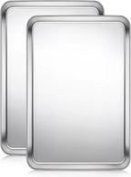 Terlulu Baking Sheet, Cookie Sheet, Stainless Steel Baking Pan, 2 Piece-19.6''x by Terlulu