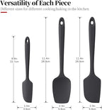 Heat Resistant Silicone Spatula Set of 3, Luxiwise 600ºF High Temp Baking - Image 2