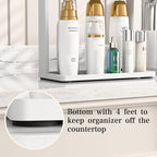 PEKER Bamboo Bathroom Organizer Countertop – Small Vanity Storage Shelf - Image 7
