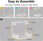 Ceetug Under Kitchen Sink Organizers and Storage Pull Out 2 Tier Metal Bathroom - Image 2