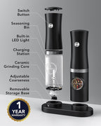 FORLIM Rechargeable Electric Salt and Pepper Grinder Set - Image 3