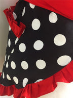 Hyzrz Cute Apron Retro Black Polka Dot Retro Ruffle Side Vintage Cooking Aprons - Image 8