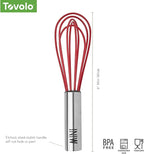 Tovolo Mini Whisk Stainless Steel 6 Inch Tiny Whipper Silicone Whisker - Image 6